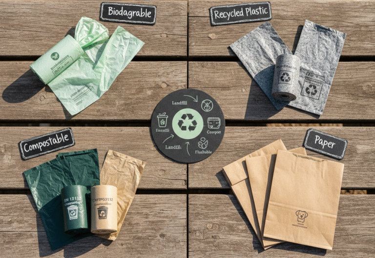 Types of Dog Poop Bags: Biodegradable, Compostable, Recycled & Paper