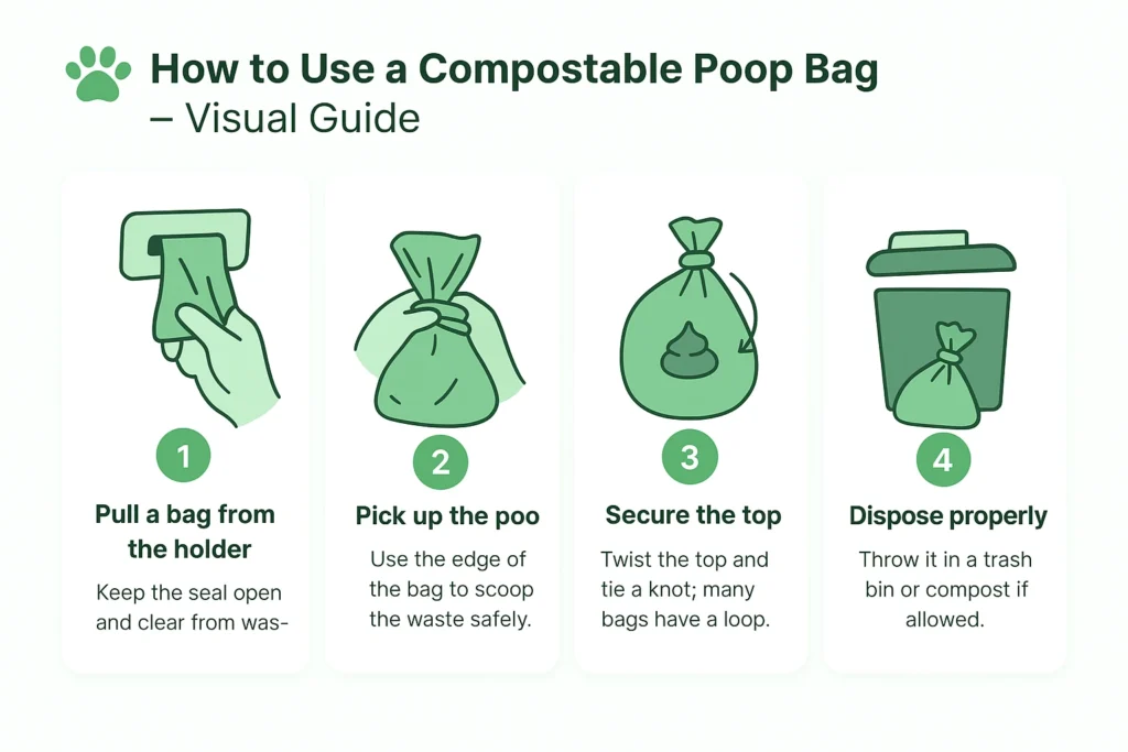 How to use a eco-friendly biodegradable dog poop bags